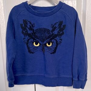Dark blue Mini Boden sweatshirt with owl detail
